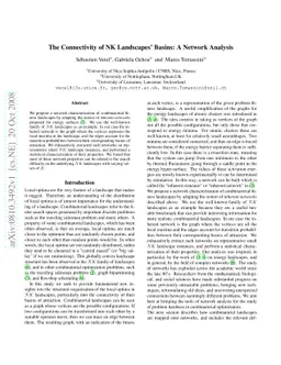 The Connectivity of NK Landscapes' Basins: A Network Analysis
