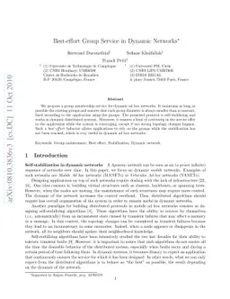 Best-effort Group Service in Dynamic Networks