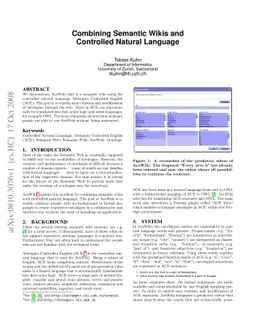 Combining Semantic Wikis and Controlled Natural Language