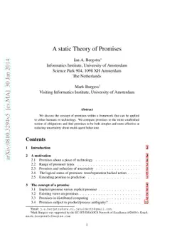 A static theory of promises