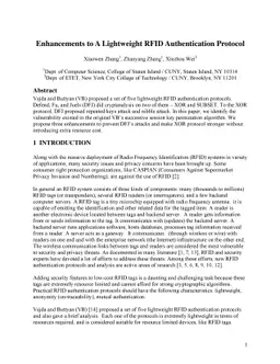 Enhancements to A Lightweight RFID Authentication Protocol