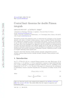 Central limit theorems for double Poisson integrals