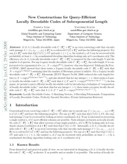 New Constructions for Query-Efficient Locally Decodable Codes of
  Subexponential Length