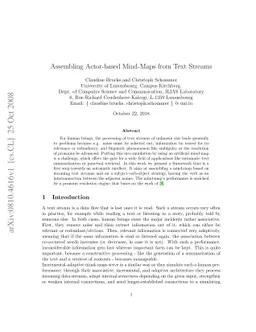 Assembling Actor-based Mind-Maps from Text Stream