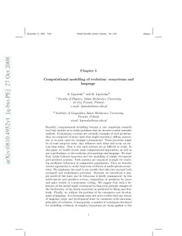Computational modelling of evolution: ecosystems and language