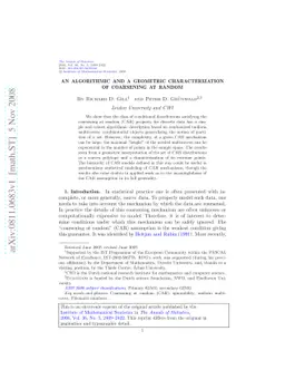 An Algorithmic and a geometric characterization of coarsening at random