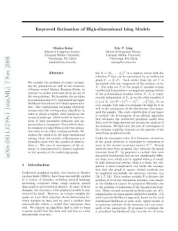 Improved Estimation of High-dimensional Ising Models