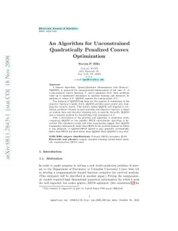 An Algorithm for Unconstrained Quadratically Penalized Convex
  Optimization