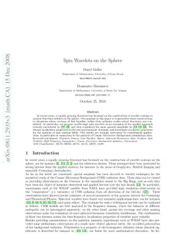 Spin Wavelets on the Sphere