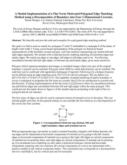 A Matlab Implementation of a Flat Norm Motivated Polygonal Edge Matching
  Method using a Decomposition of Boundary into Four 1-Dimensional Currents