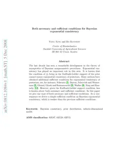 Both necessary and sufficient conditions for Bayesian exponential
  consistency