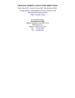 Urologic robots and future directions