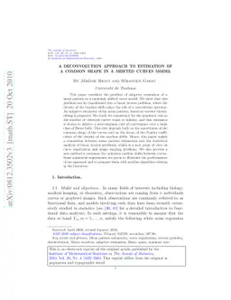 A deconvolution approach to estimation of a common shape in a shifted
  curves model