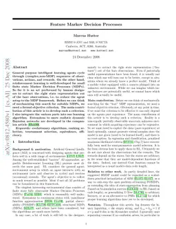 Feature Markov Decision Processes