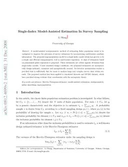 Single-Index Model-Assisted Estimation In Survey Sampling