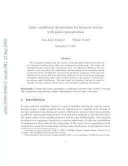 Limit conditional distributions for bivariate vectors with polar
  representation