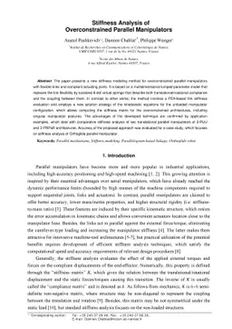Stiffness Analysis of Overconstrained Parallel Manipulators