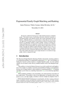 Exponential Family Graph Matching and Ranking