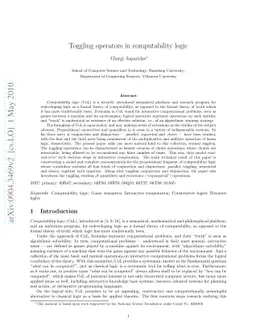 Toggling operators in computability logic