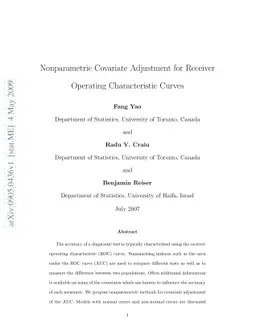 Nonparametric Covariate Adjustment for Receiver Operating Characteristic
  Curves