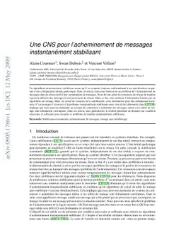 Une CNS pour lácheminement de messages instantanément stabilisant