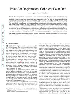Point-Set Registration: Coherent Point Drift