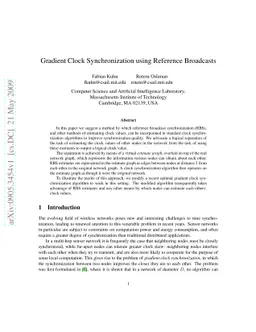 Gradient Clock Synchronization using Reference Broadcasts