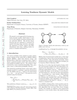 Learning Nonlinear Dynamic Models