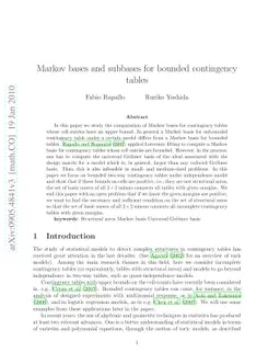 Markov bases and subbases for bounded contingency tables