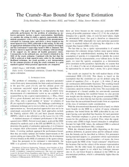 The Cramer-Rao Bound for Sparse Estimation