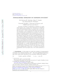 Nonparametric estimation of composite functions