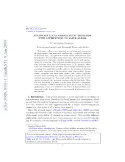 Multiscale local change point detection with applications to
  value-at-risk