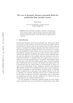 The use of dynamic distance potential fields for pedestrian flow around
  corners
