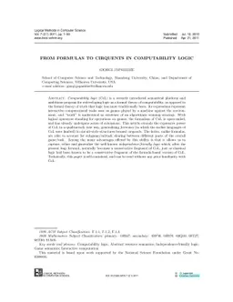 From formulas to cirquents in computability logic