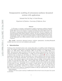 Semiparametric modeling of autonomous nonlinear dynamical systems with
  applications