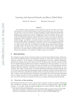 Learning with Spectral Kernels and Heavy-Tailed Data
