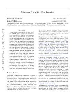 Minimum Probability Flow Learning