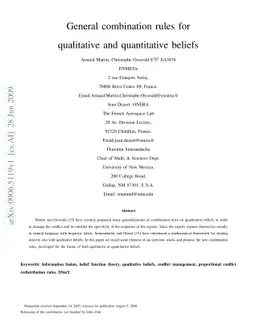 General combination rules for qualitative and quantitative beliefs