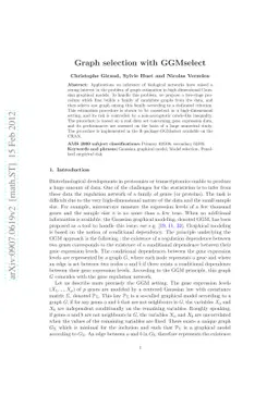 Graph selection with GGMselect