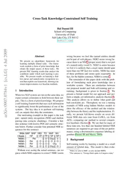 Cross-Task Knowledge-Constrained Self Training