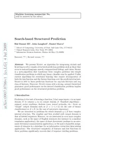 Search-based Structured Prediction