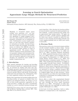 Learning as Search Optimization: Approximate Large Margin Methods for
  Structured Prediction