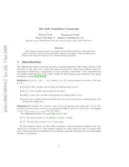 The Soft Cumulative Constraint