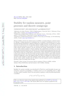 Stability for random measures, point processes and discrete semigroups