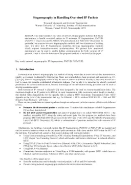 Steganography in Handling Oversized IP Packets