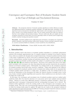 Convergence and Convergence Rate of Stochastic Gradient Search in the
  Case of Multiple and Non-Isolated Extrema