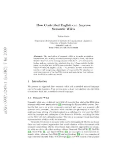 How Controlled English can Improve Semantic Wikis