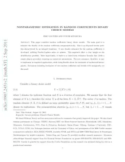 Nonparametric estimation in random coefficients binary choice models