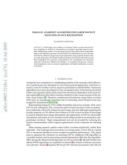 Parallel AdaBoost Algorithm for Gabor Wavelet Selection in Face
  Recognition