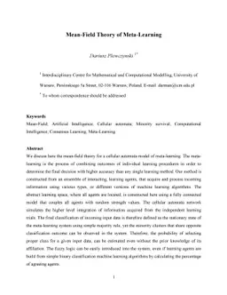 Mean-Field Theory of Meta-Learning